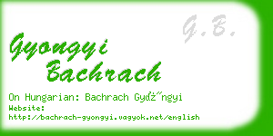 gyongyi bachrach business card